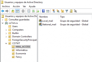 MailAD User Access Control